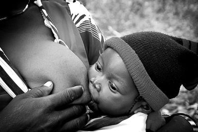 Close-up of baby girl