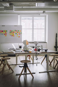 Ai social robots on desk in innovation lab