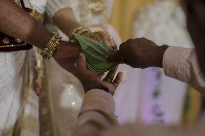 Blessing to wedding couple 