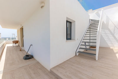 High angle view of staircase