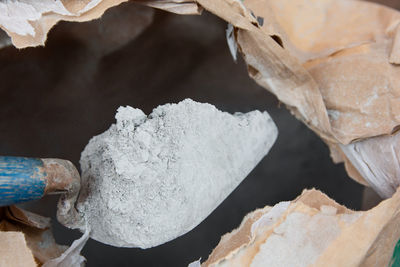 Close-up of frozen rock