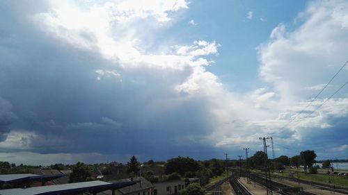 Road against cloudy sky