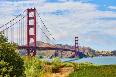 View of suspension bridge