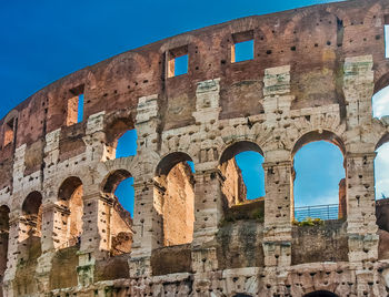 Low angle view of old ruins