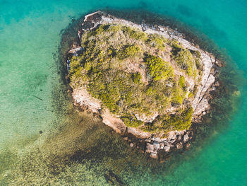 High angle view of beach