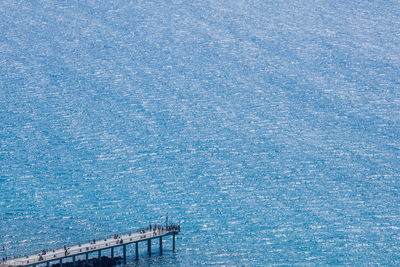 Scenic view of swimming pool by sea