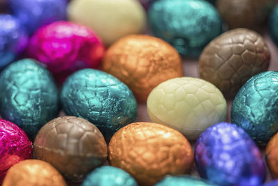 Full frame shot of multi colored easter eggs