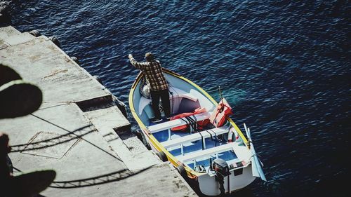 Boats in sea