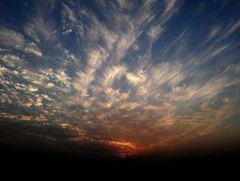 Low angle view of cloudy sky