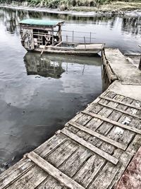 Pier on lake