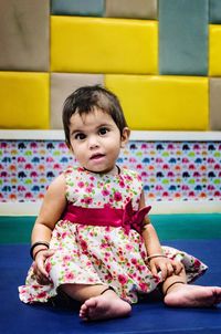 Portrait of boy playing