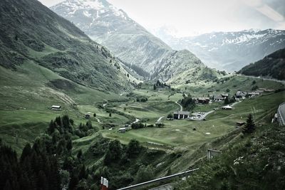 Scenic view of landscape and mountains