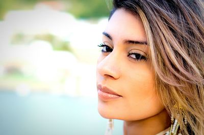 Close-up portrait of young woman