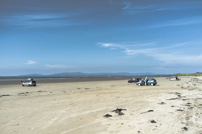 View of boats on beach