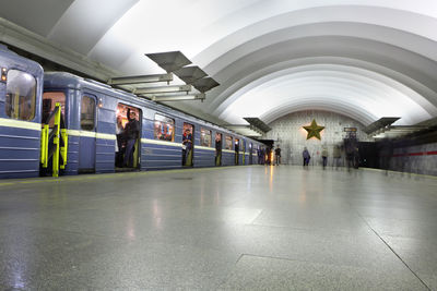 People walking in subway station