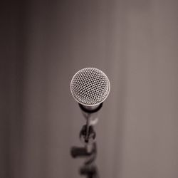 Close-up of microphone