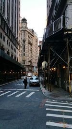 City street with buildings in background