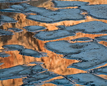 Full frame shot of water on landscape