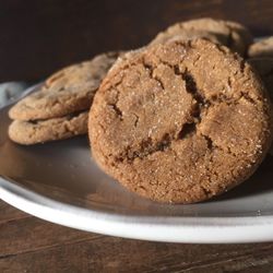 Close-up of cookies in plate on table