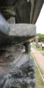 Close-up of stone bridge