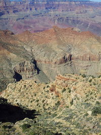 High angle view of rock formations