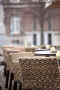 Close-up of wicker basket