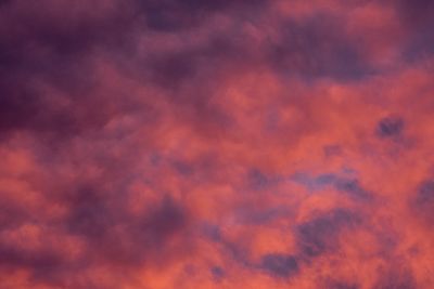 Low angle view of sky at sunset