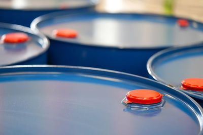 Close-up of red wine on table