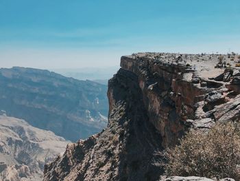 View of mountain range against sky