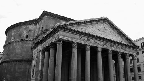 Low angle view of historical building