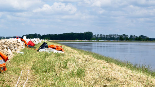 Scenic view of river against sky