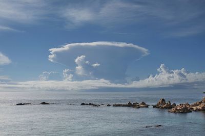 Scenic view of sea against sky