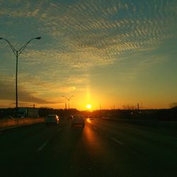Scenic view of landscape at sunset