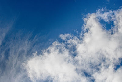 Low angle view of clouds in sky