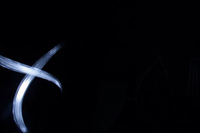 Illuminated lights at night