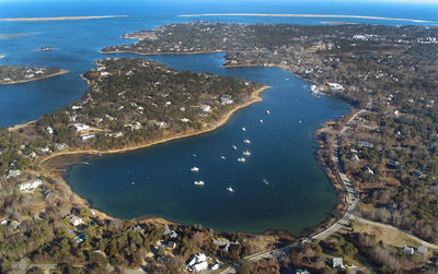 Aerial at chatham, cape cod