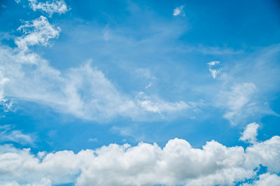 Low angle view of clouds in sky