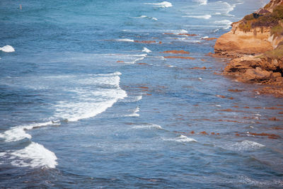 High angle view of sea