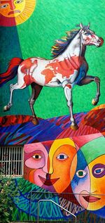 Multi colored toys on floor