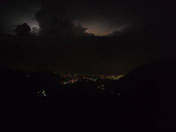 Illuminated cityscape at night