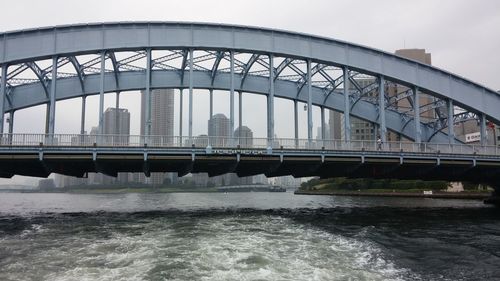 Bridge over river against sky
