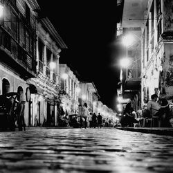 Illuminated city at night