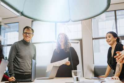 Business people having meeting in office