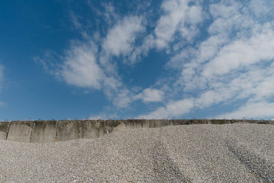 Scenic view of field against blue sky