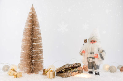 Panoramic view of christmas tree during winter