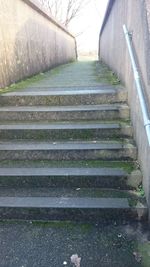 Close-up of steps during winter