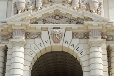 Low angle view of historic building