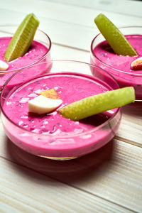 Close-up of ice cream in plate