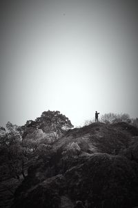 Scenic view of landscape against clear sky