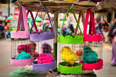 Close-up of christmas decorations